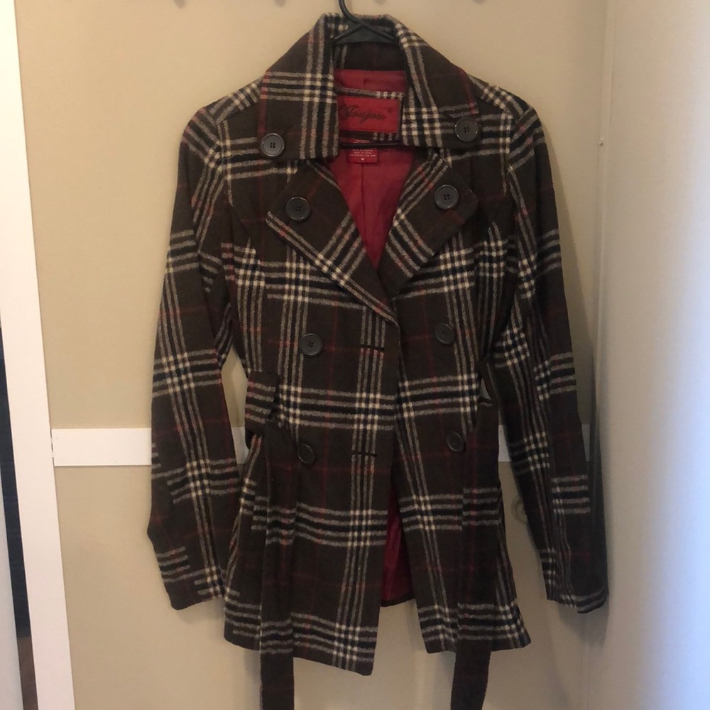 Plaid Pea Coat